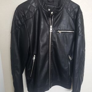 Guess Poly/leather jacket Size S